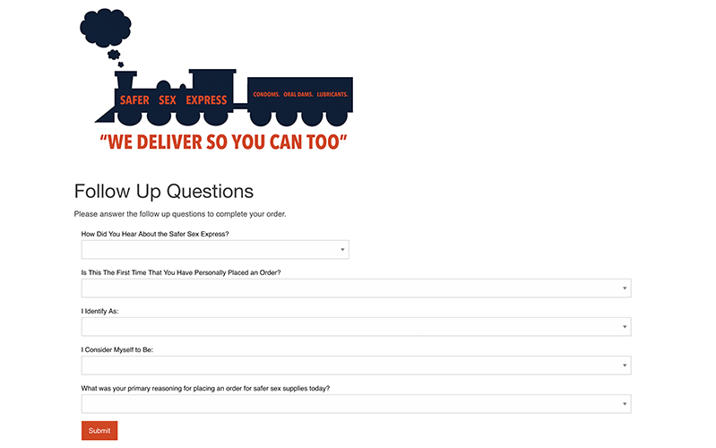 Safer Sex Express Follow Up Questions Screen